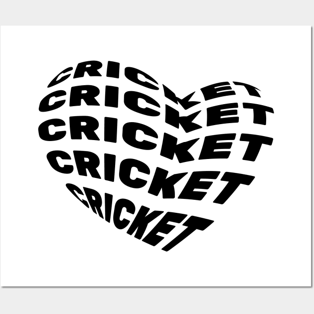 Cricket In The Shape Of A Heart Wall Art by TeeFusion-Hub